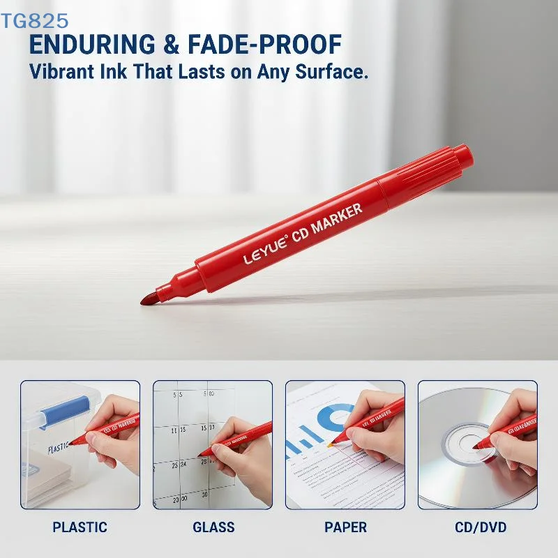 【AN】【SA】Dual Tip Permanent CD Markers Waterproof Fast Dry Ink 3 Color Options For Office School Writing Craft Labeling