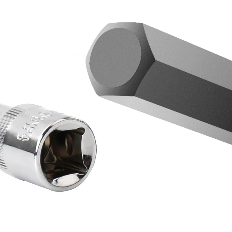 Chave allen cabeça sextavada 3/8 polegadas, broca aço 110mm, alça longa, chave sextavada