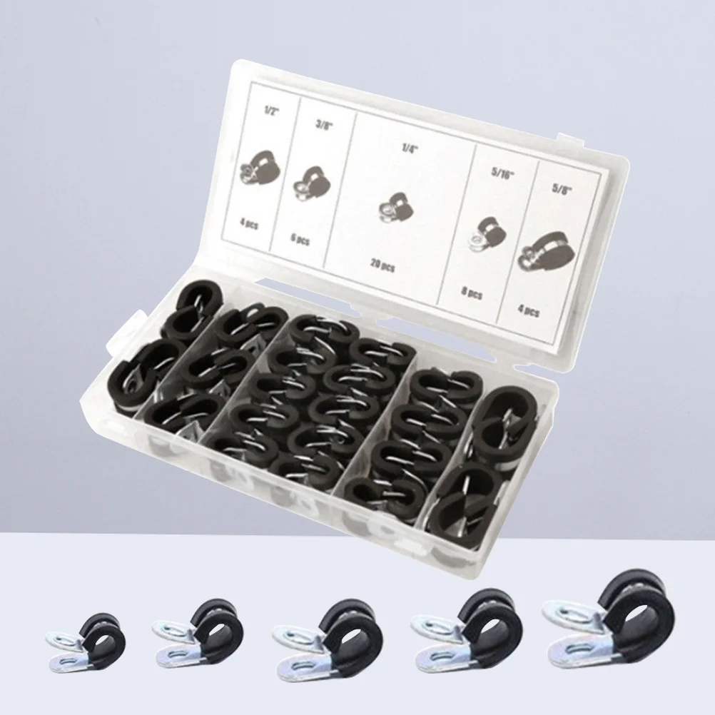 

42 PCS/Set Hose Clamps Air Clip Clamps for Plumbing Automotive Mechanical steel hose clamp