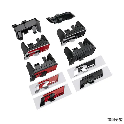 Car Front Grille Badge Emblem Rear Trunk Sticker for Volkswagen Rline Golf Lavida Sagitar Magotan Bora Tiguan Passat Touran CC