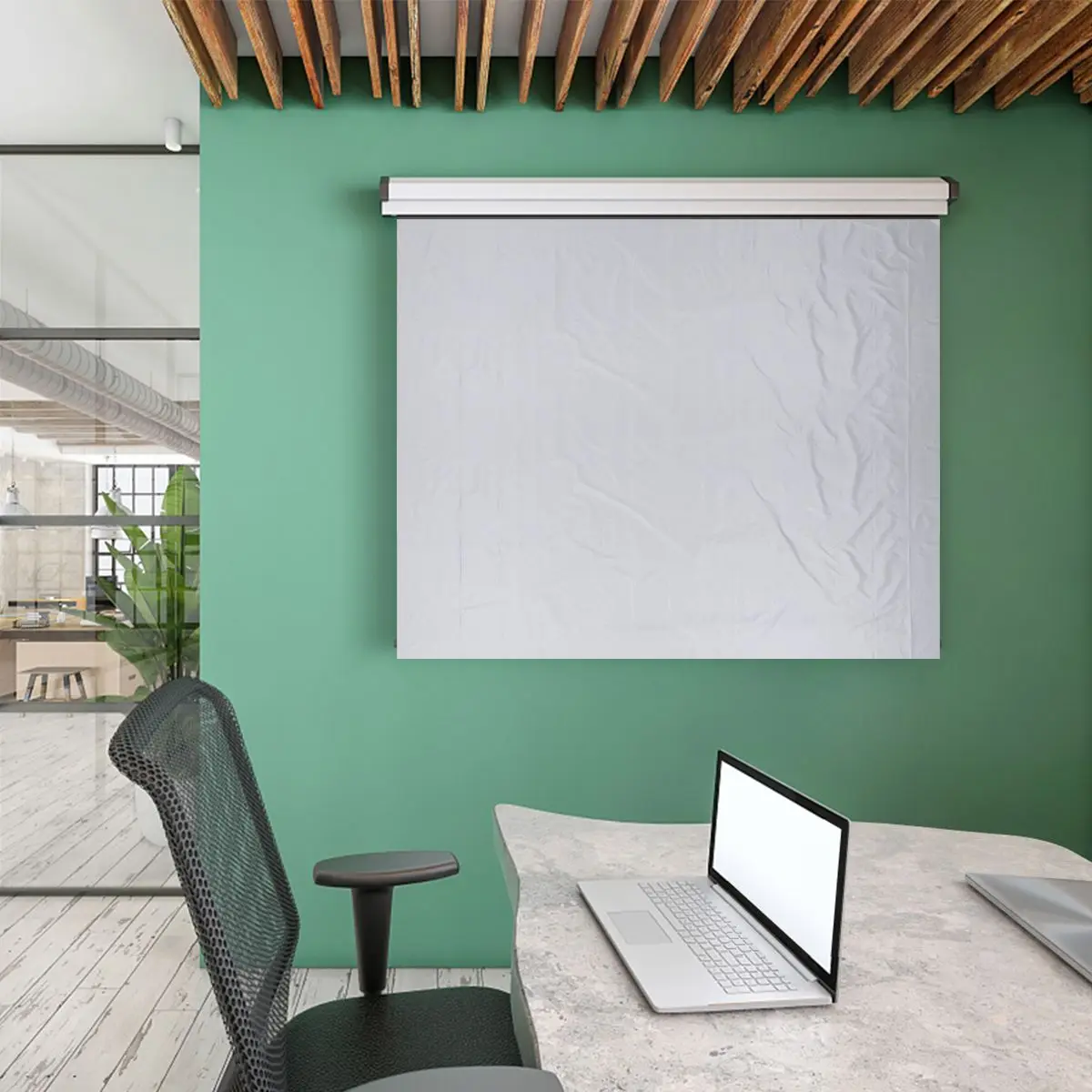 Portable Foldable Projection Screen Wall Mountable 100 Inch 16:9 Light Resistant Wrinkle Proof Metal Coated Surface High Quality