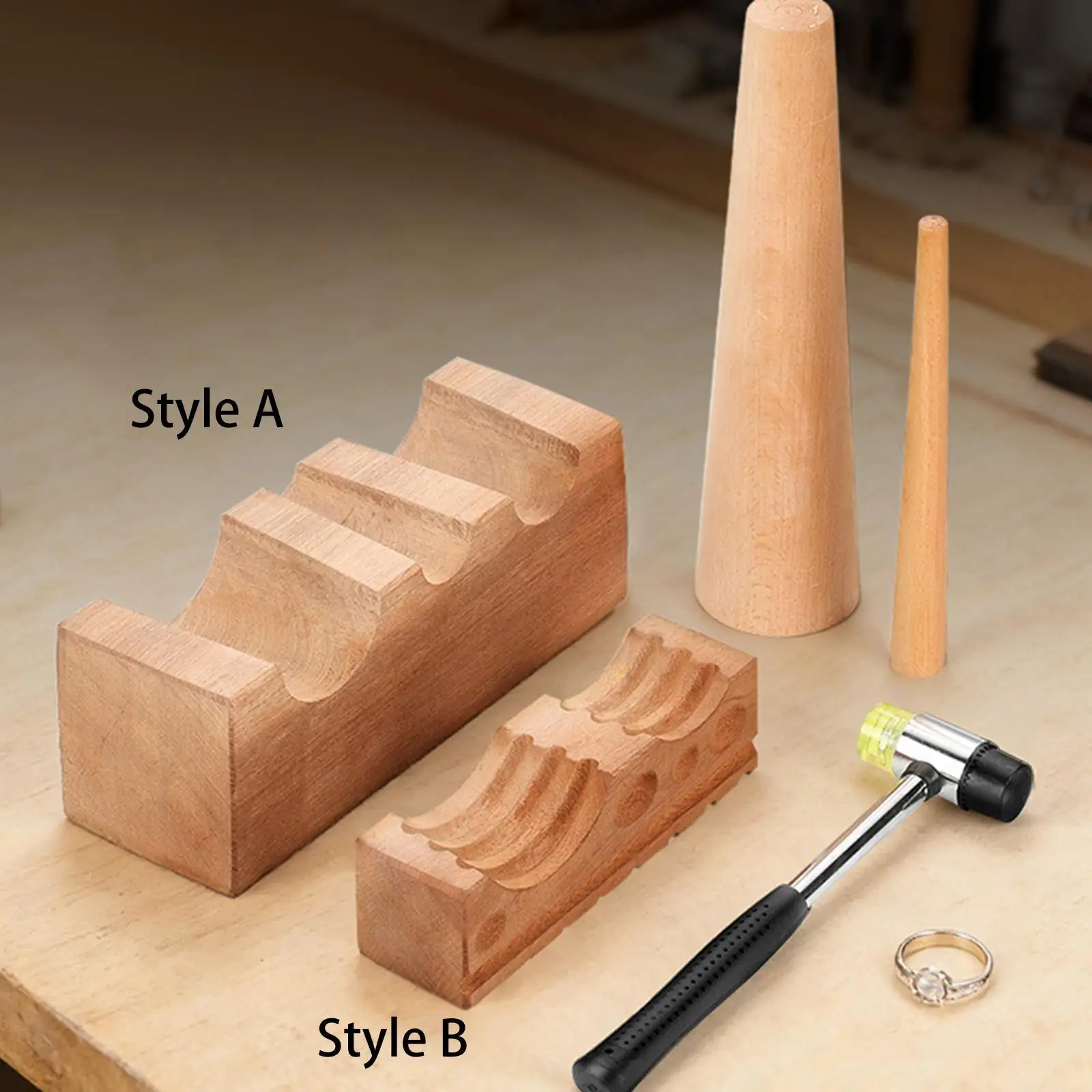 

Hardwood Groove Block Metal Bending Dapping Jewelry Making Tool Set for Crafting Beaded Bracelets and Necklaces
