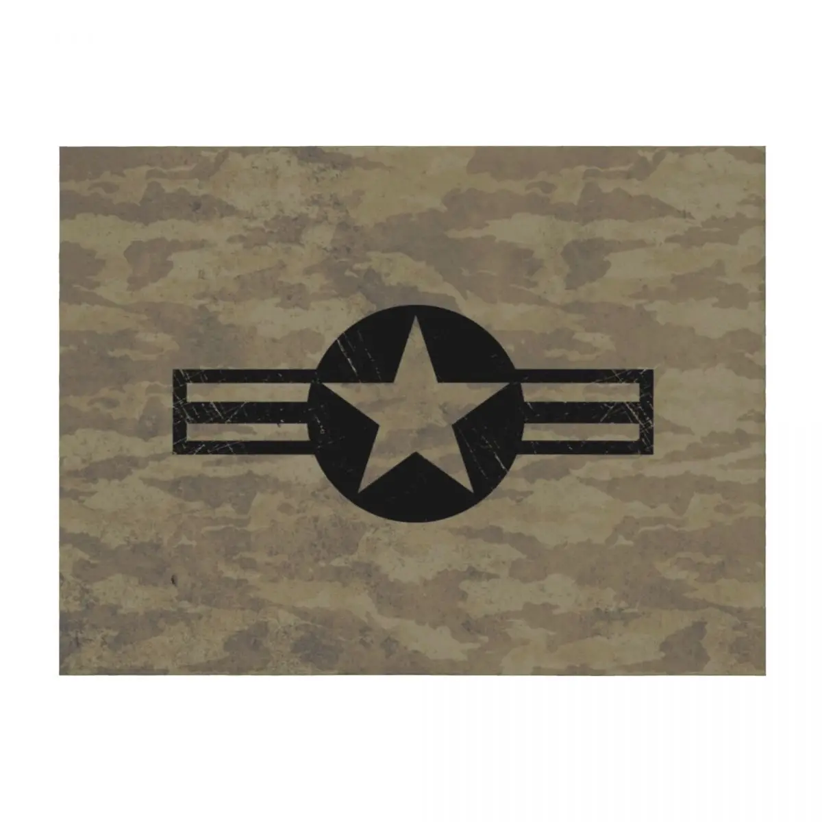 

USAF Vintage Black Emblem Throw Blanket Retros Shaggy Designers Personalized Gift Blankets