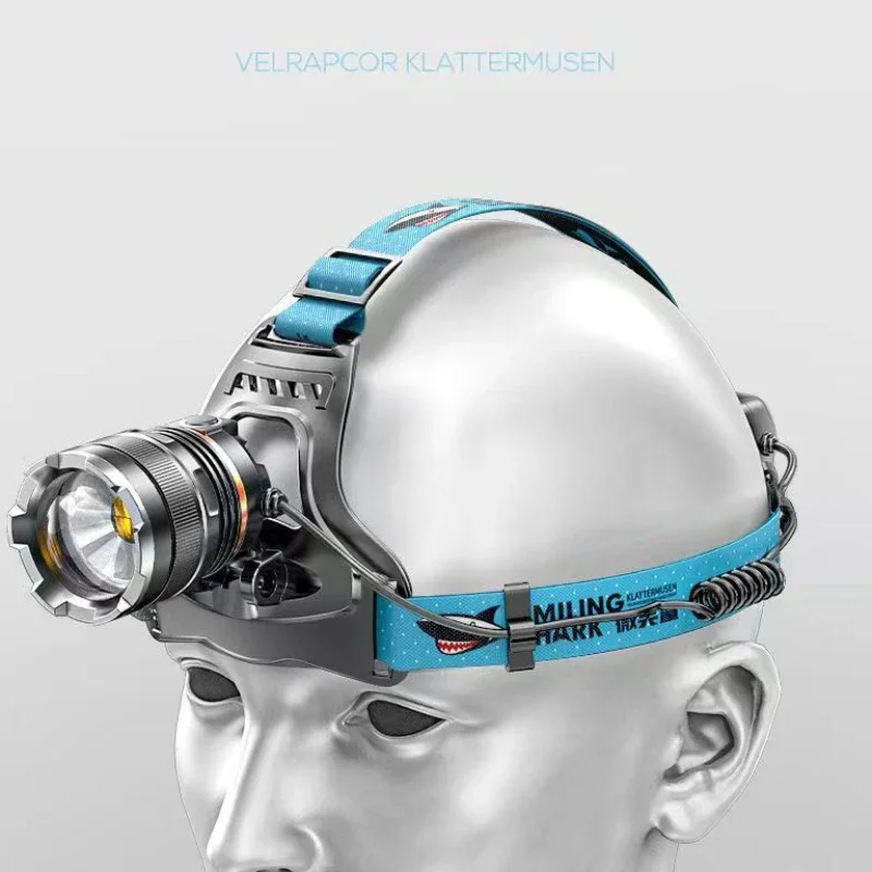 Smiling Shark Strong Light LED Headlamp Night Fishing Powerful Head Torch Outdoor Waterproof Camping Portable TD-8036