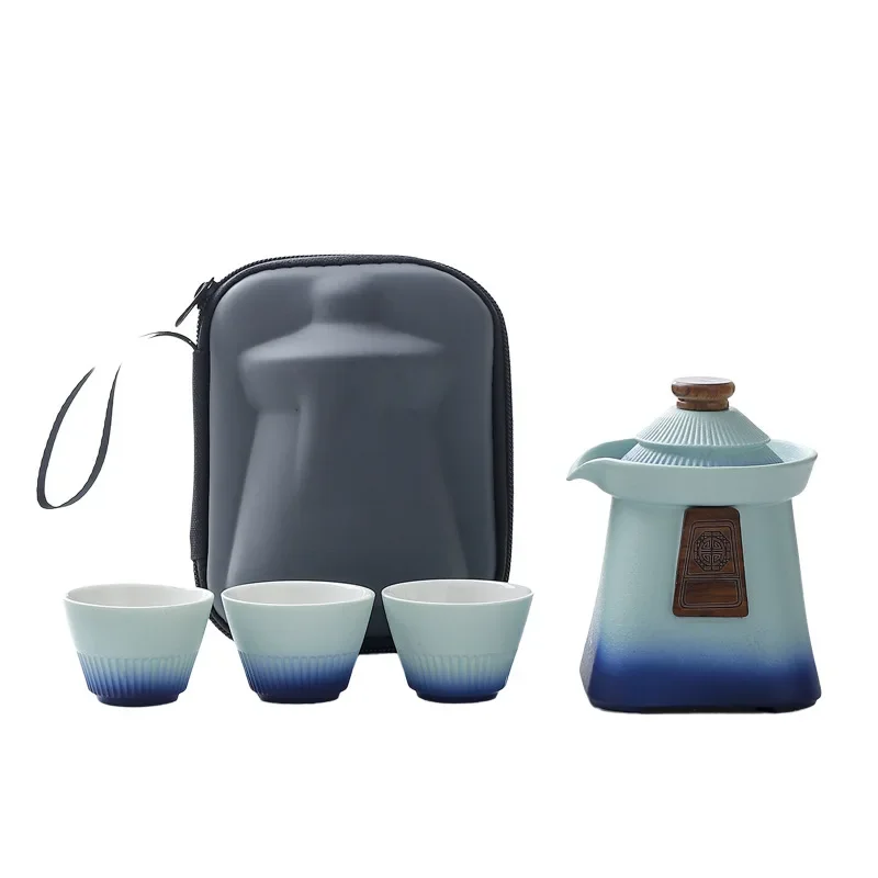 Merchandise court style, travel tea set small set, portable outdoor business souvenir