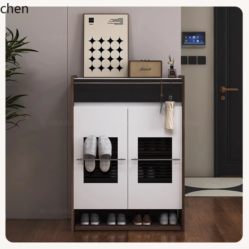 HXL door shoe cabinet large capacity solid wood small apartment living room narrow shoe stool