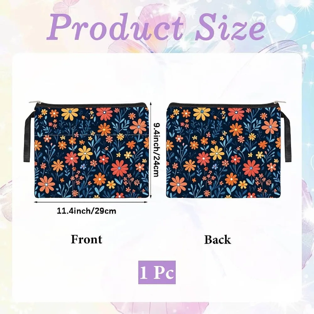 Polyester Book Cover Notebook Wraps Rectangle Flower 290x240mm