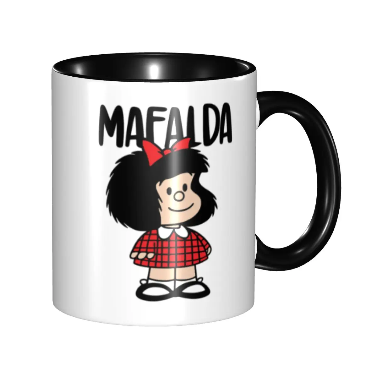 

DIY Manga Quino Mafalda Kawaii Cartoon Ceramic Mug Personalized Coffee Cups Creative Gift