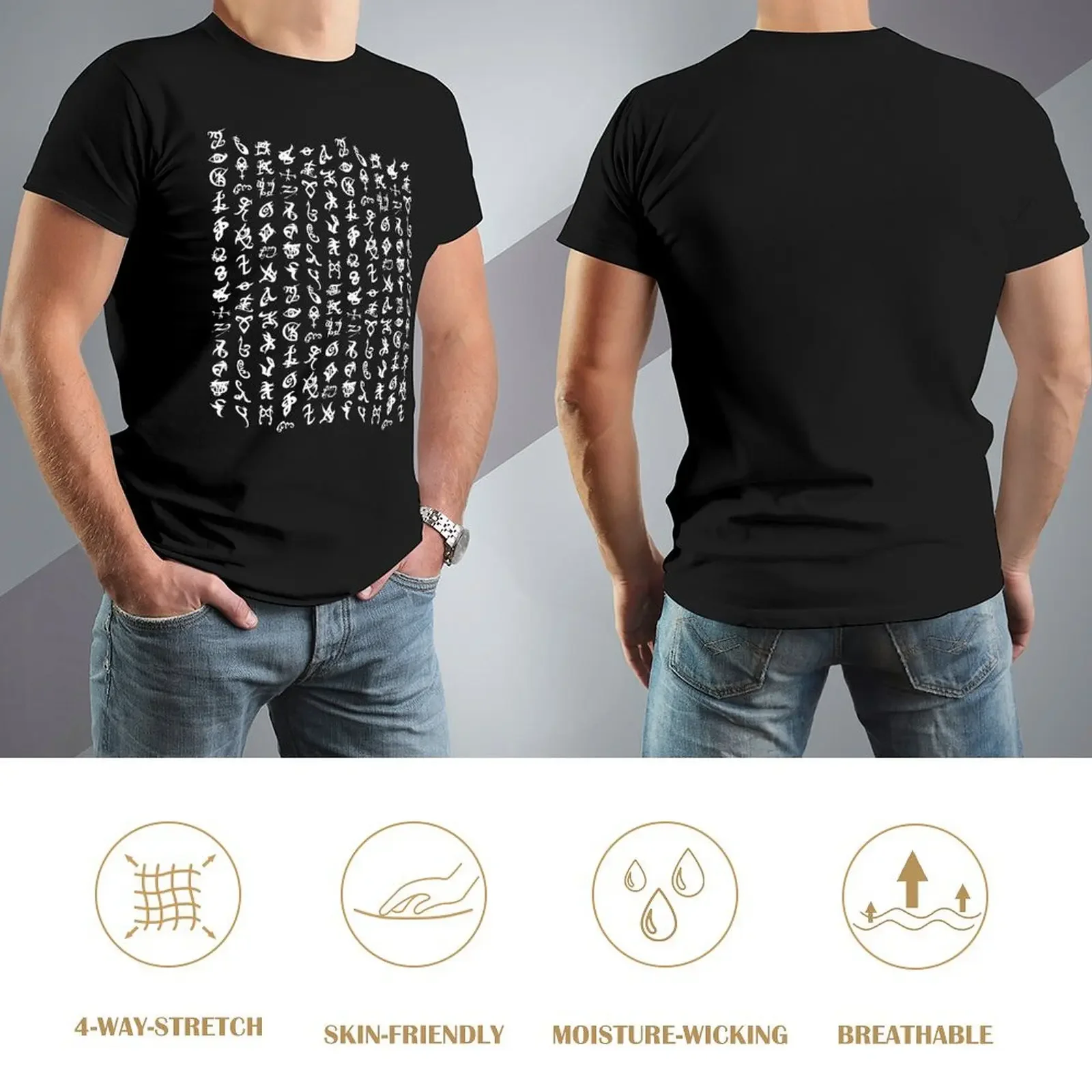 Shadowhunters-メンズ半袖Tシャツ,プリントTシャツ,ストリートウェア,ヴィンテージ,白