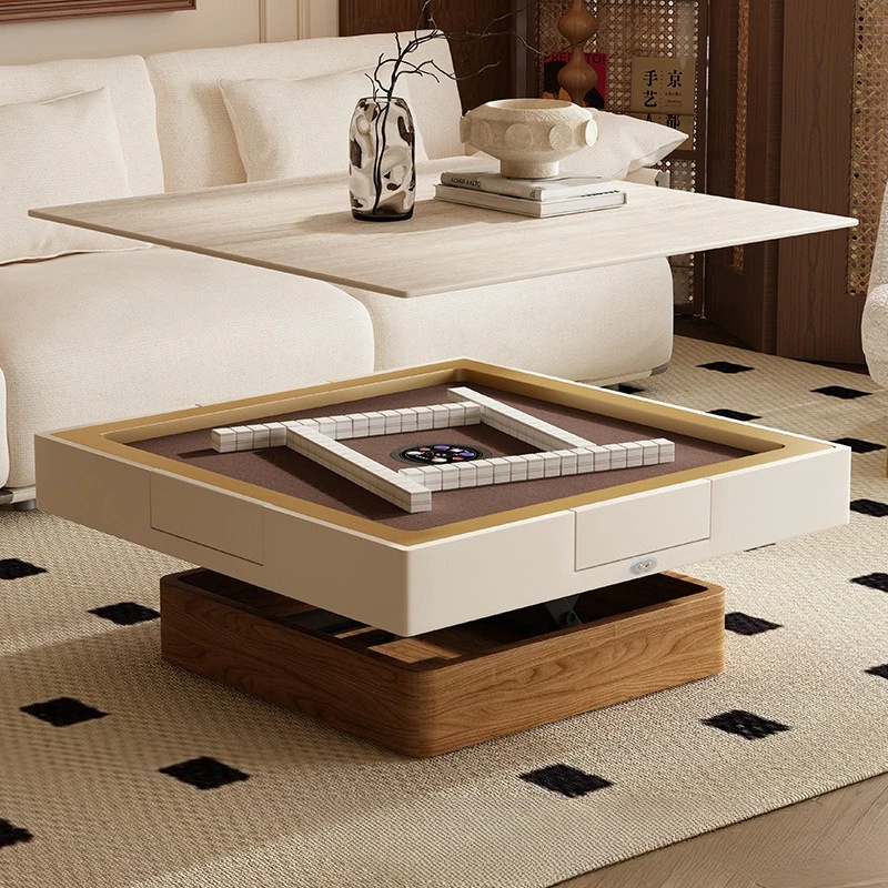 Mahjong table machine multi-functional lifting rock slab coffee table one-piece dual-purpose household small apartment medium