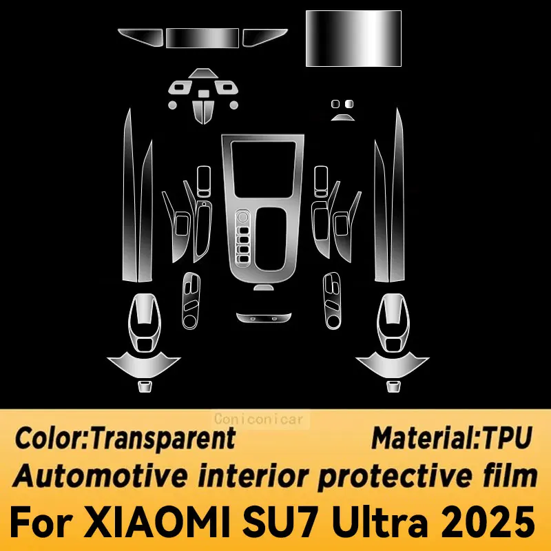 ل XIAOMI SU7 Ultra 2025 لوحة الملاحة شاشة السيارات الداخلية الغطاء الواقي فيلم المضادة للخدش ملصق