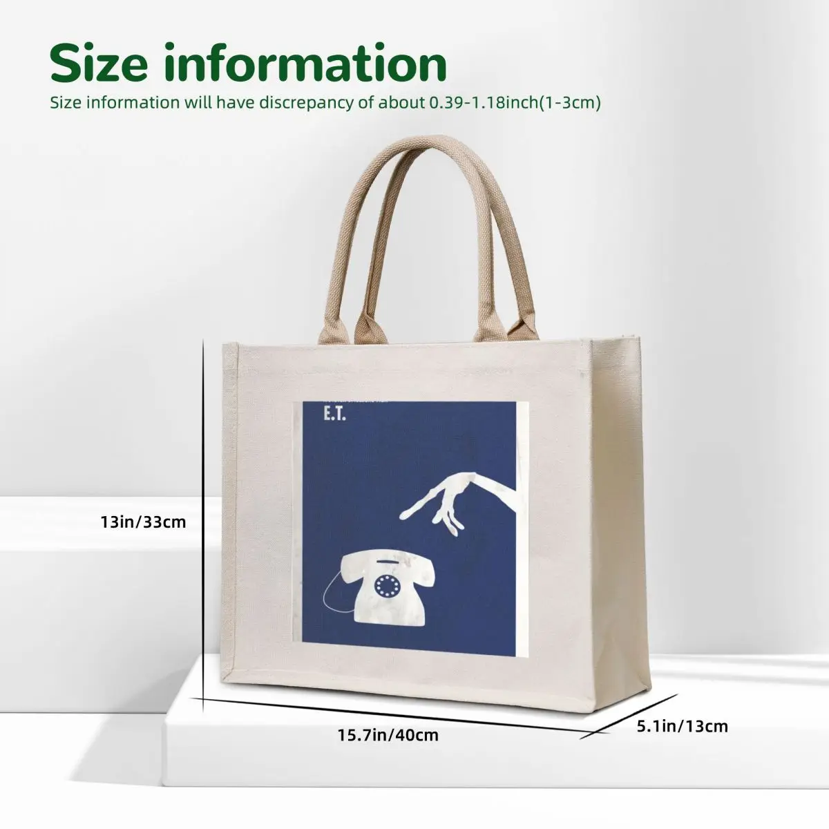 ET Minimal movie Poster Tote Bag foldable reusable bag hand bag ladies Custom