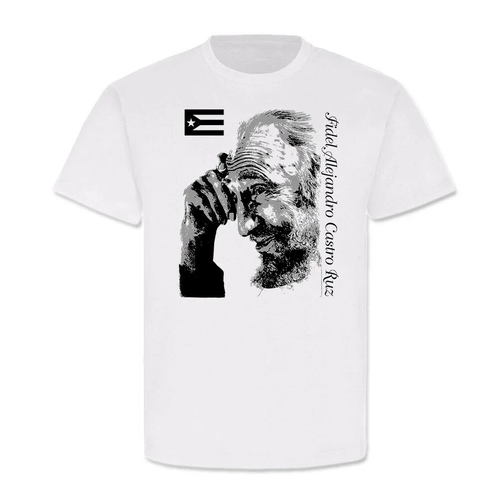 Fidel Alejandro Castro Ruz Cuba Revolution Leader T-Shirt Men's Summer Cotton O-Neck Short Sleeve T Shirt New Size S-3XL
