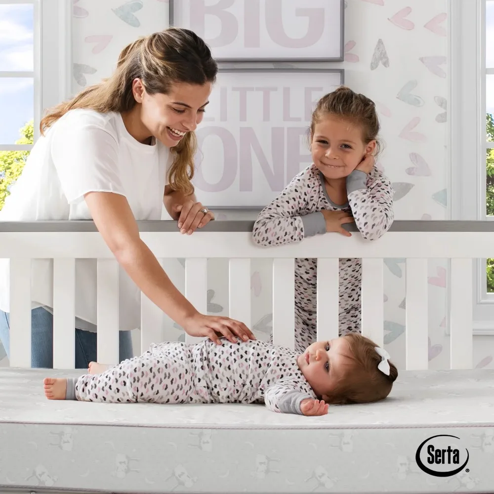 

2023 Serta SleepTrue Sparkling Sky 5" Dual-Sided Crib & Toddler Mattress