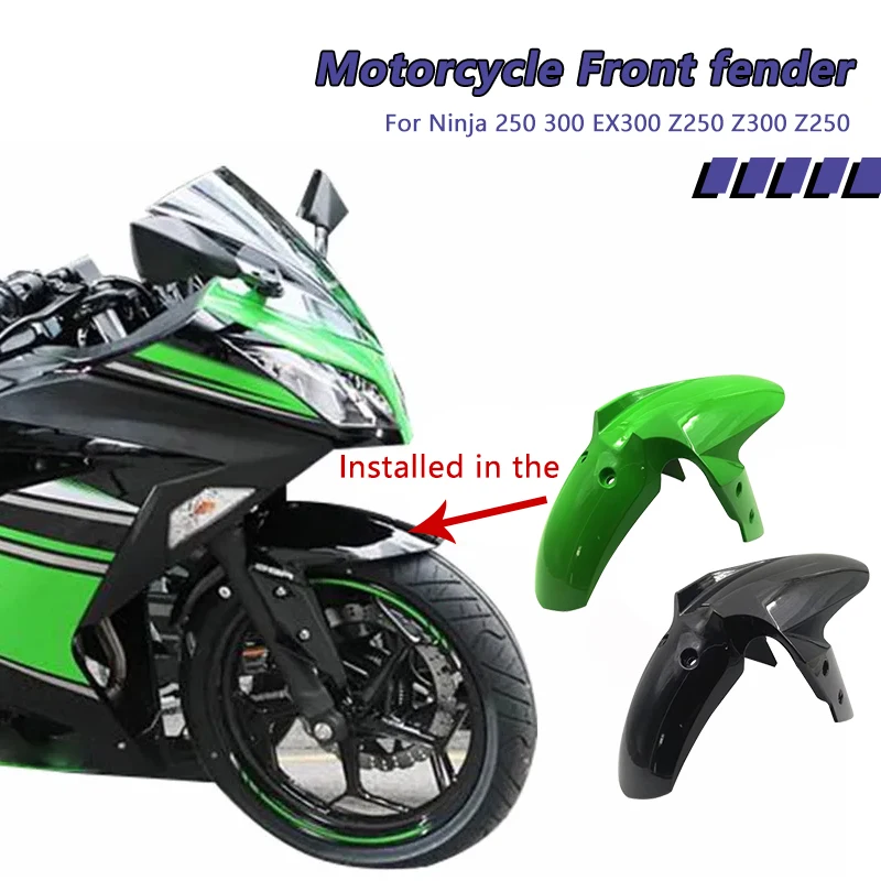 Motorcycle Front Fender Splash Guard Fairing For Kawasaki Ninja 250/300 EX300 Z250 Z300 2013 2014 2015 2016 2017 Front Mudguard