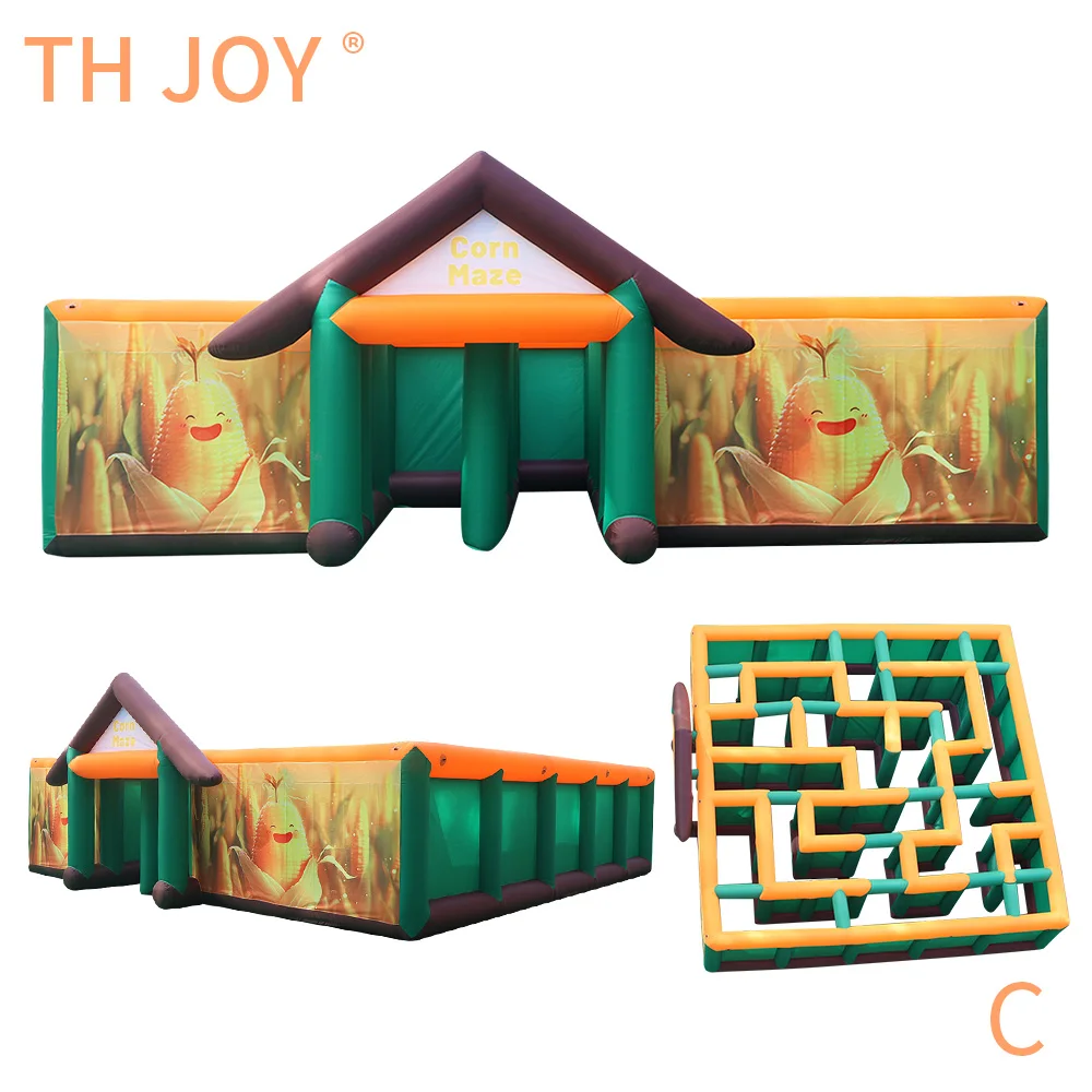 

fast air shipping, oudoor portable corn inflatable haunted house kids adults inflatable laser tag games farm maze