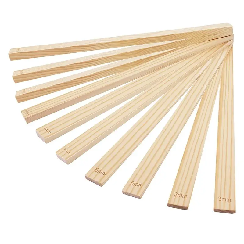 ABKS-Pottery Rolling Pin Set - 10 Pieces In 5 Sizes For Polymer Clay And Pottery Pottery Teaching Tools With Thickness