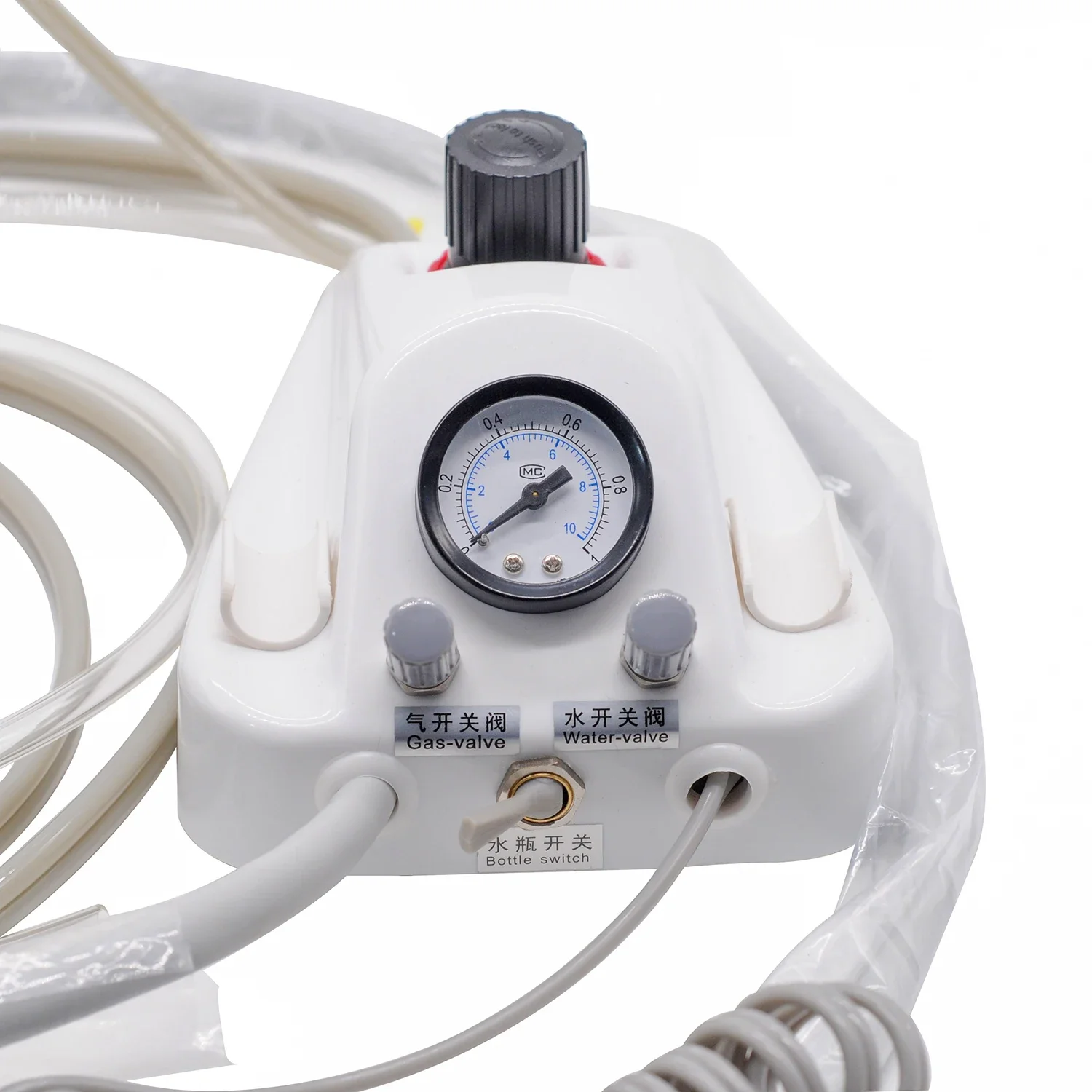 1 SET Dental Turbine Unit Work with Air Compressor 3 Way Syringe 2/4 Holes Teeth Whitening Dentistry Equipment Plastic Shell