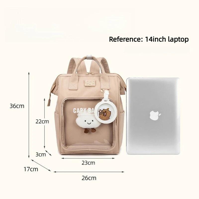 Transparent Backpack Women Kawaii Harajuku Schoolbags for Teenage Girls Bookbag Fashion Y2k Bags Back Pack Mochilas view 3
