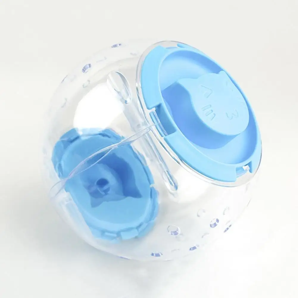 Hamster Toy Transparent Multi-hole Running Ball with Buckle Closure for Boredom Relief Golden Bear