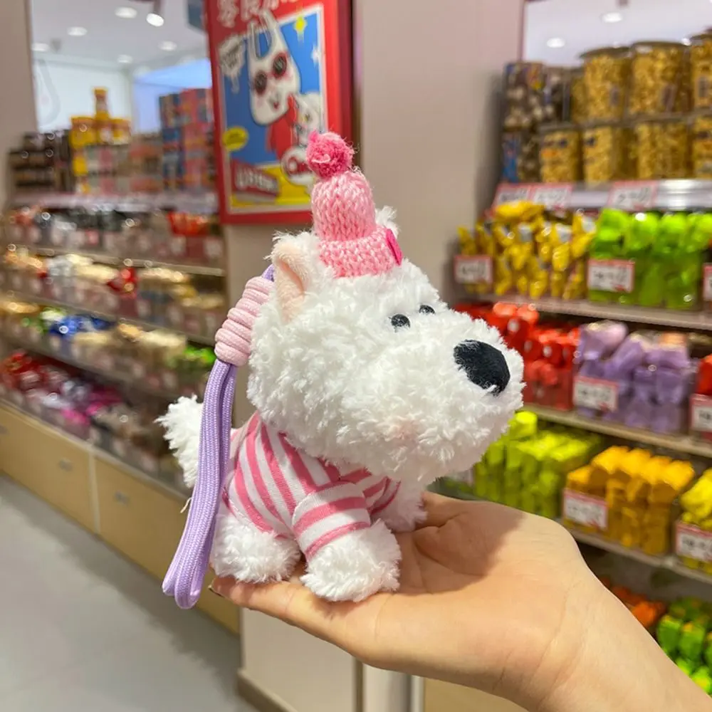 

Kawaii Stuffed West Highland Bag Pendant Anti-lost Puppy Keychain Cartoon Animal Cute Car Hanging Pendant Bag Pendant