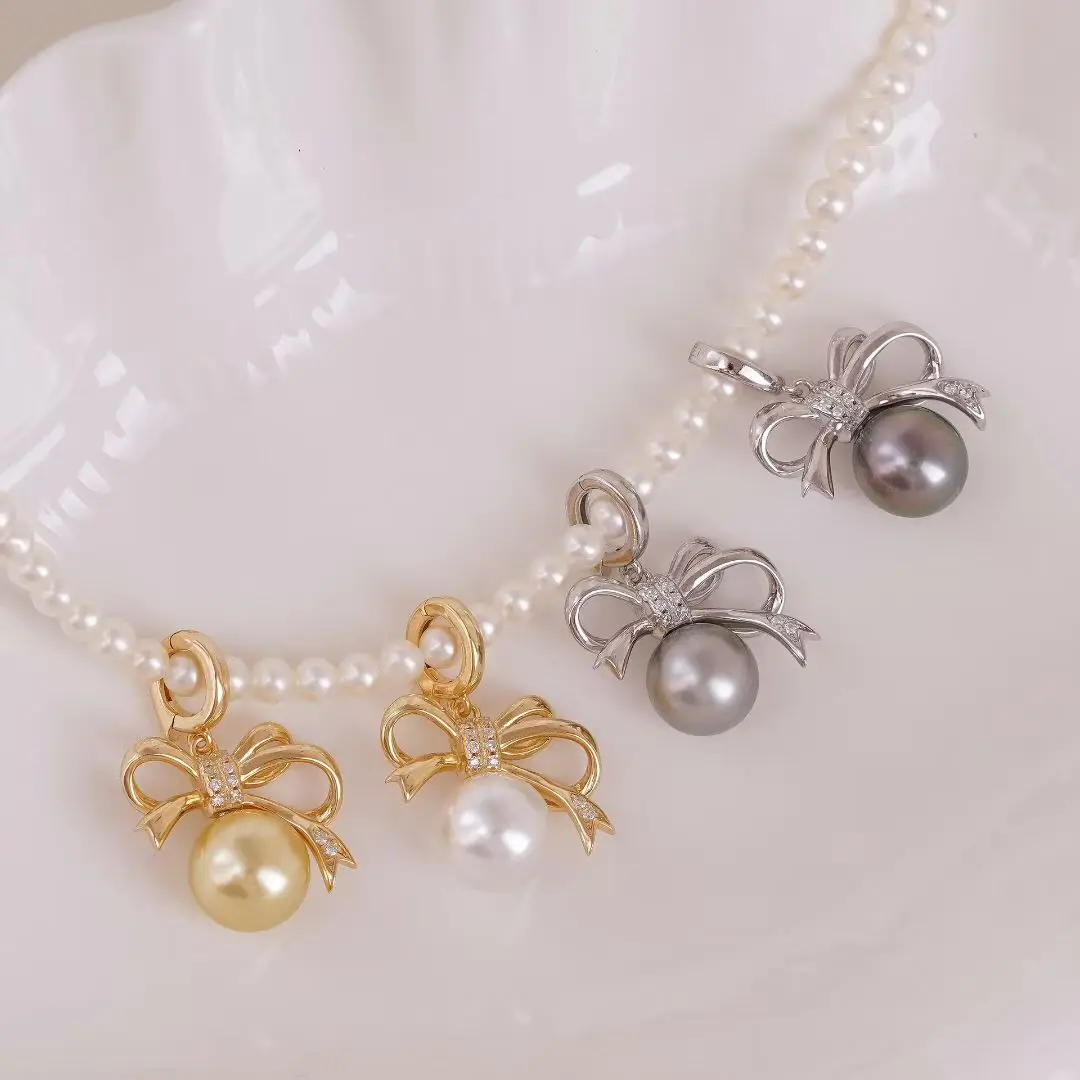 Wholesale S925 Sterling Silver Pendant Mounts Base Findings Settings Mountings Jewelry Fittings for 10-11mm Pearls 3pcs/lot