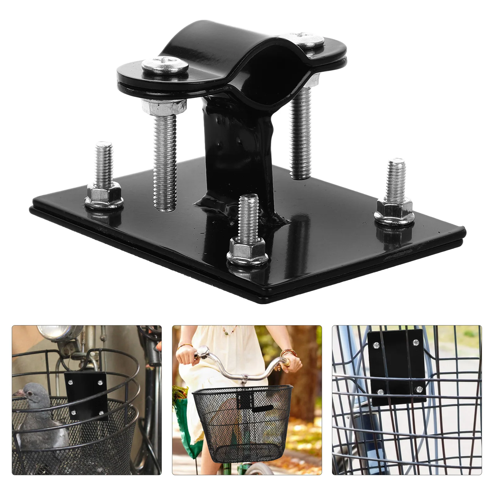 

Front Bike Basket Mount Durable Iron Scooter Basket Bracket Frame Secure Fit For Bicycle Electric Scooter Accessories Easy
