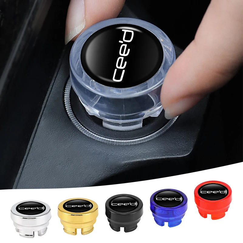 Car Interior Metal Cigarette Lighter Cover Dust Decorate Cover For KIA Ceed ED 2006 2007 2008 2009 2010 2011 2012