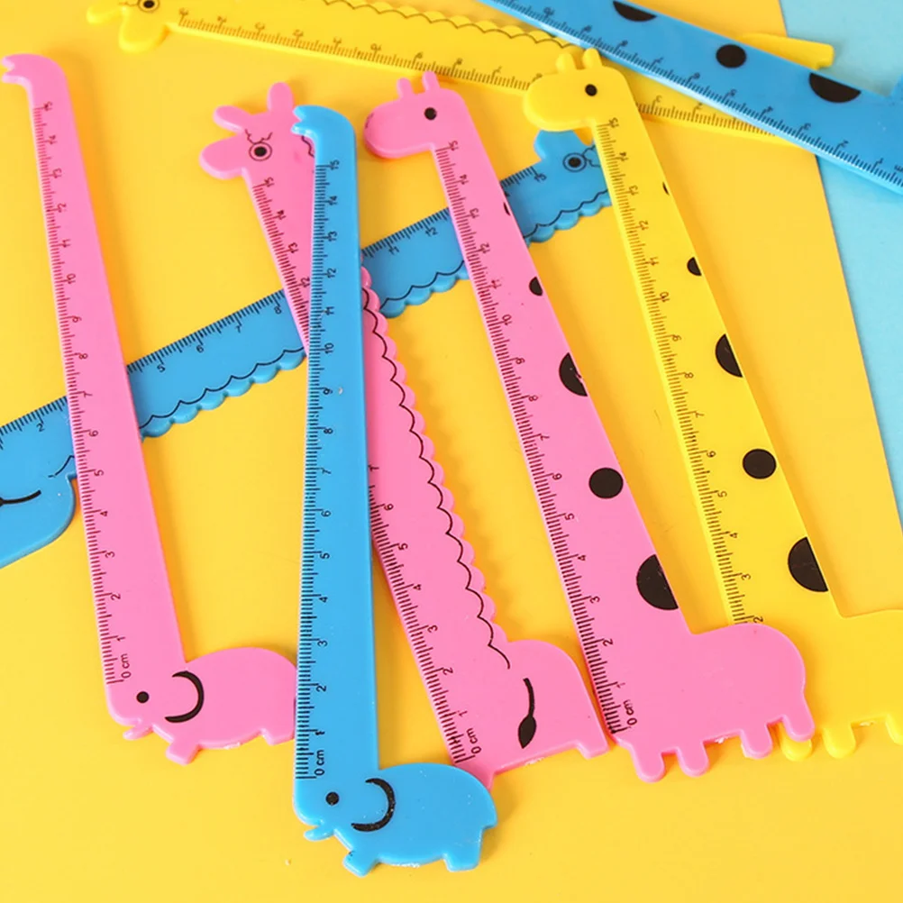 12Pcs Adorable Giraffe Rulers Clear Marked Scales Easy Read Measurement Tool for Writing Drawing Projects Fun Educational Gift