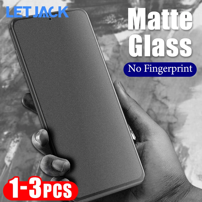 

1-3Pcs No Fingerprint Screen Protector for Xiaomi 11T 11 Lite Black Shark 4 4S Redmi Note 11e 11s 10s 9s 11 10 9 Pro Matte Glass