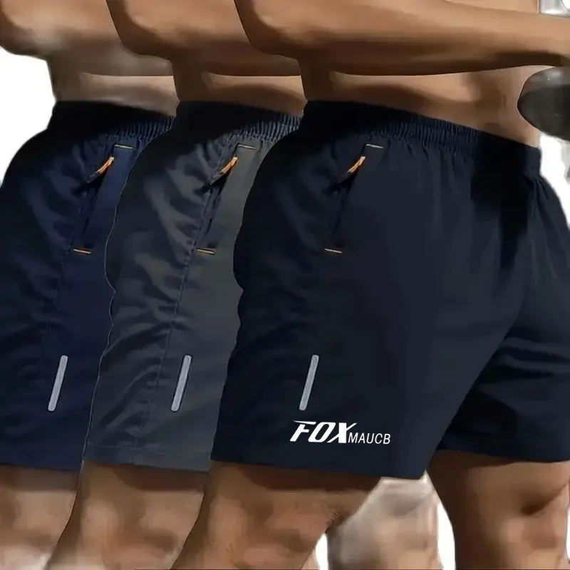 

FOXMAUCB Summer New Cycling Sports Shorts Men New Comfortable Elastic Waist Clothing Male Breathable Short Trousers Plus Size
