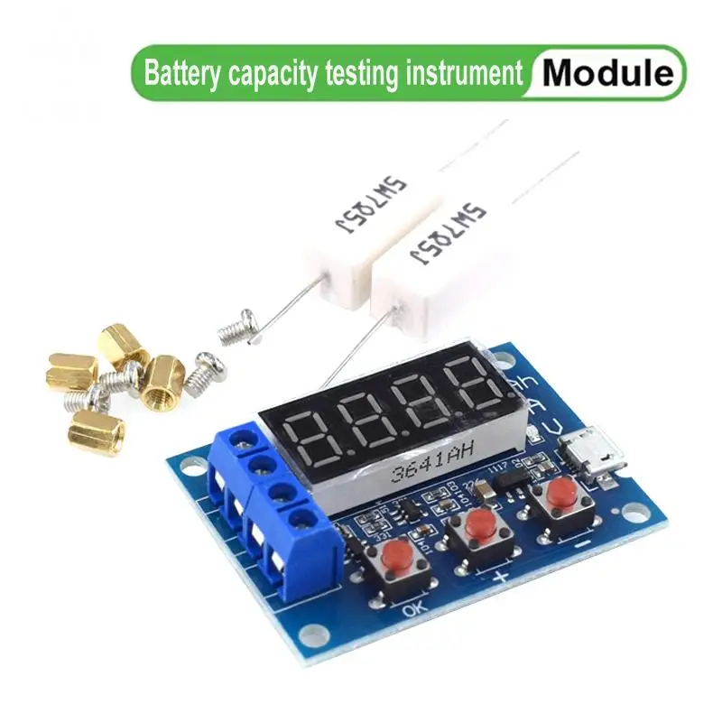1.2v 12v 18650 ZB2L3 Li-ion Lithium Battery Capacity Tester + Resistance Lead-acid Battery Capacity Meter Discharge Tester