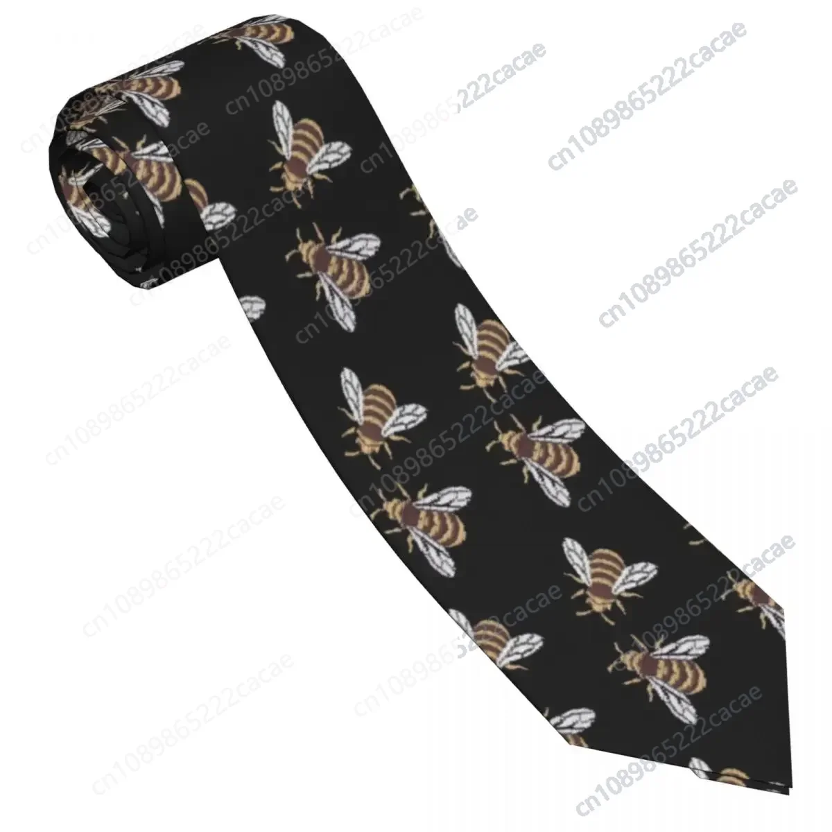 

Animal Bee Printed Tie Trendy Cosplay Party Neck Ties Men Women Classic Elegant Necktie Accessories High Quality Collar Tie