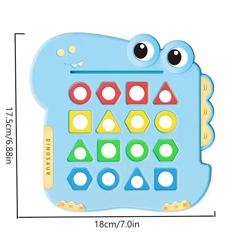 Shape Matching Game Color Sensory Educational Toy for 3+Years,Cross-Border Dinosaur Matching Training Thinking,Logic Toys,