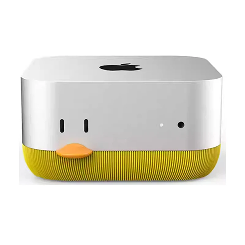 3D Printed Mac Mini M4 Desktop Stand with Integrated Power Button – Cute & Functional