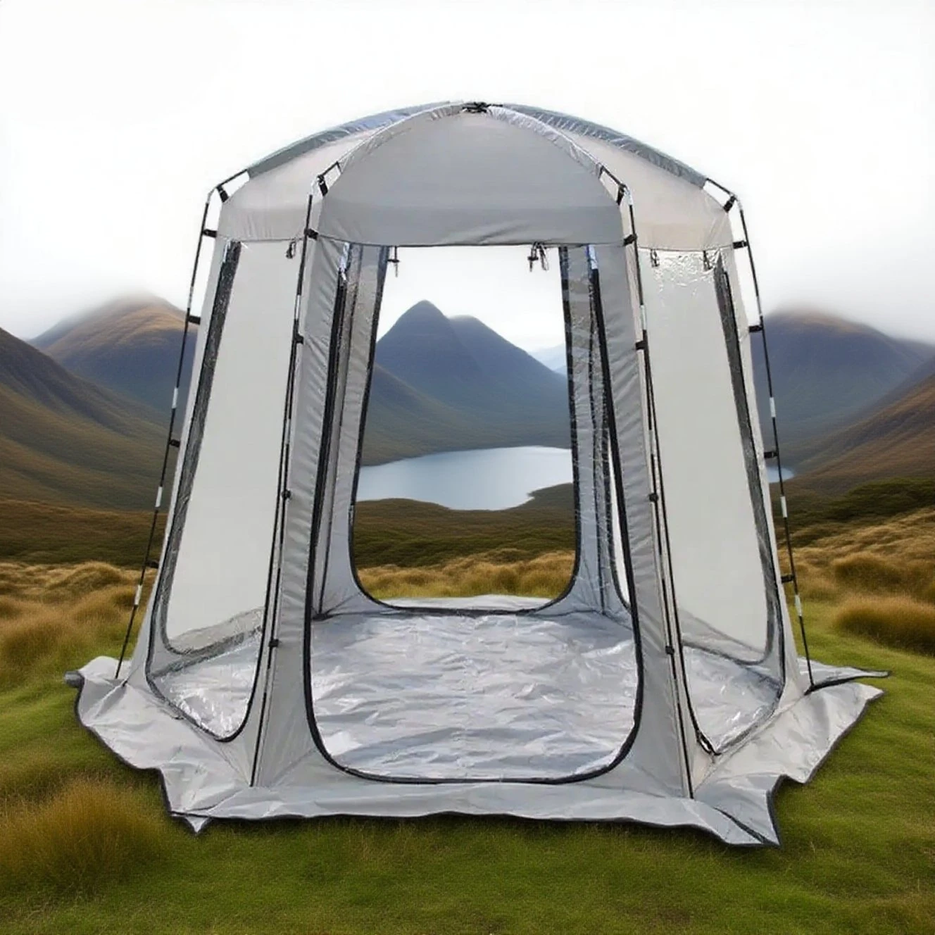 3-4 أشخاص خيمة صيد شتوية خيمة رياضية خيمة مراقبة خارجية شفافة مقاومة للطقس البارد للعائلة والمعجبين #5