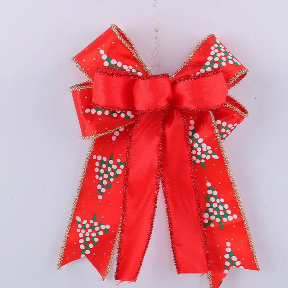 Hanging Pendent Large Christmas Bow Exquisite Reuasble Christmas Tree Bowknot DIY Double-layer Xmas Bow Knot