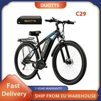 DUOTTS C29 Electric Bike 750W Mountain Bike 2*48V 15Ah Double Batteries 50km Range 50km/h Speed Adult Outdoor Electric Bicycle