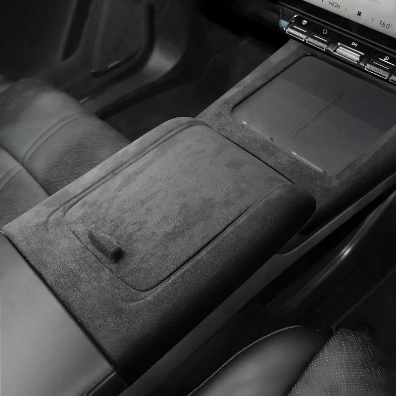 

For Zeekr 7X ABS suede Decorative sticker central control gear shift, car interior rear drainage cup protection frame