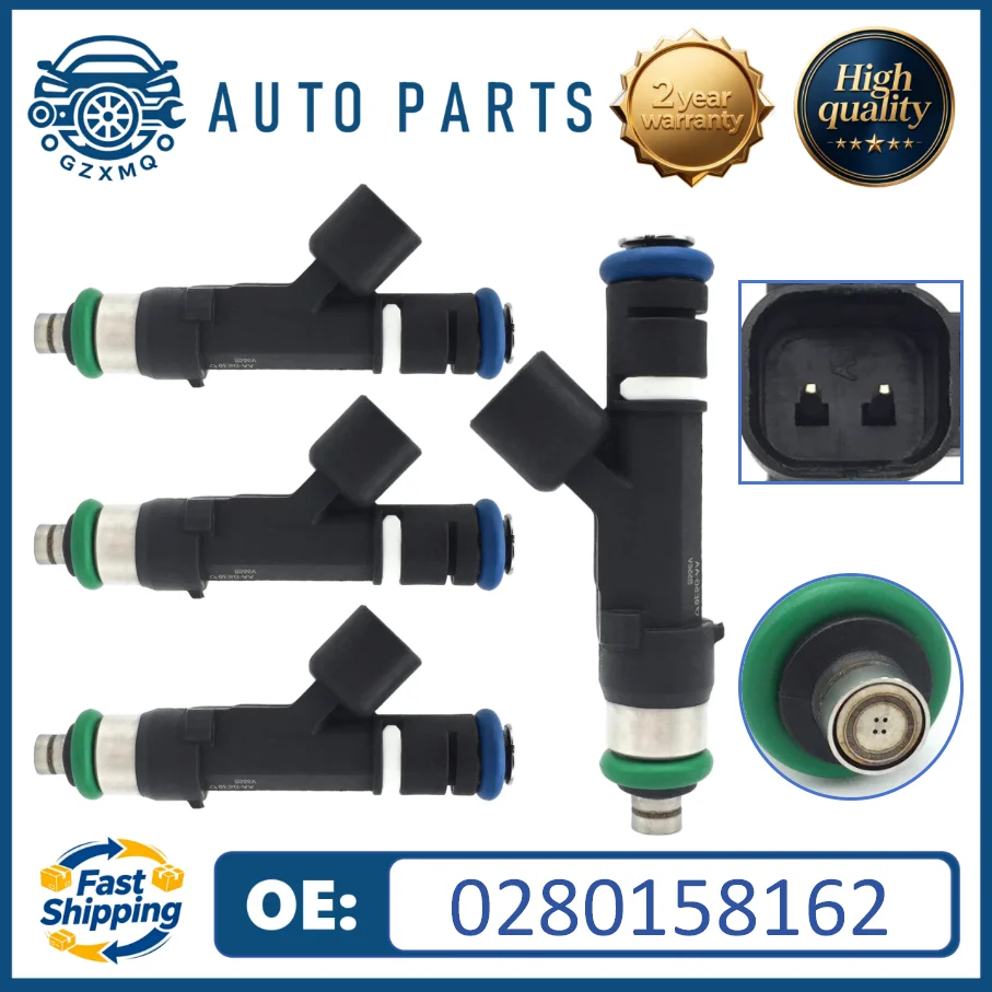 

4pcs 0280158162 9E5G-AA Fuel Injectors For Ford Escape Fusion Lincoln MKZ Mazda Tribute Mercury Mariner Milan 2.5L
