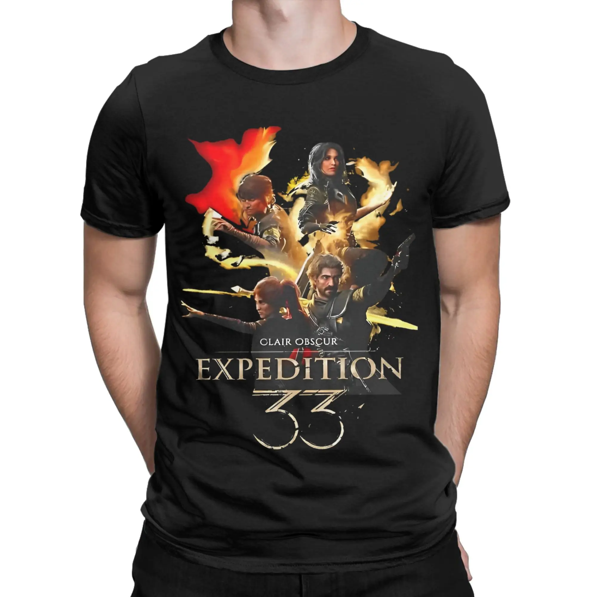 Mens Womens Clair Obscur Expedition 33 Video game T Shirt 100% Cotton Graphic Printed Tee Shirts  Top Clothing