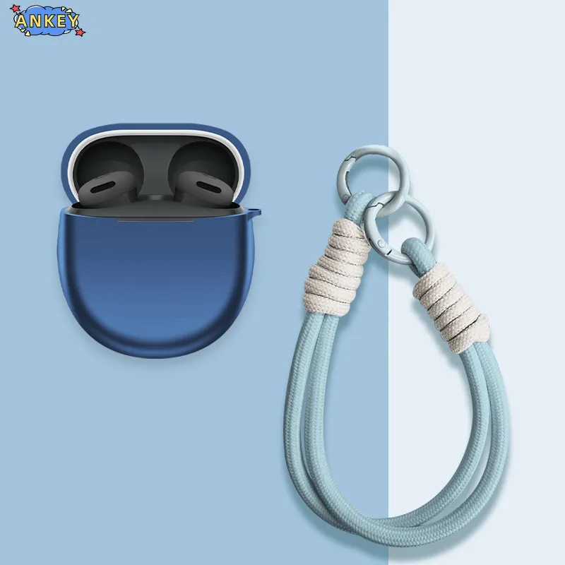 حافظة لهاتف Google Pixel Buds 2a حافظة من السيليكون الناعم المقاوم للخدش مع حبل حلقة تسلق #5