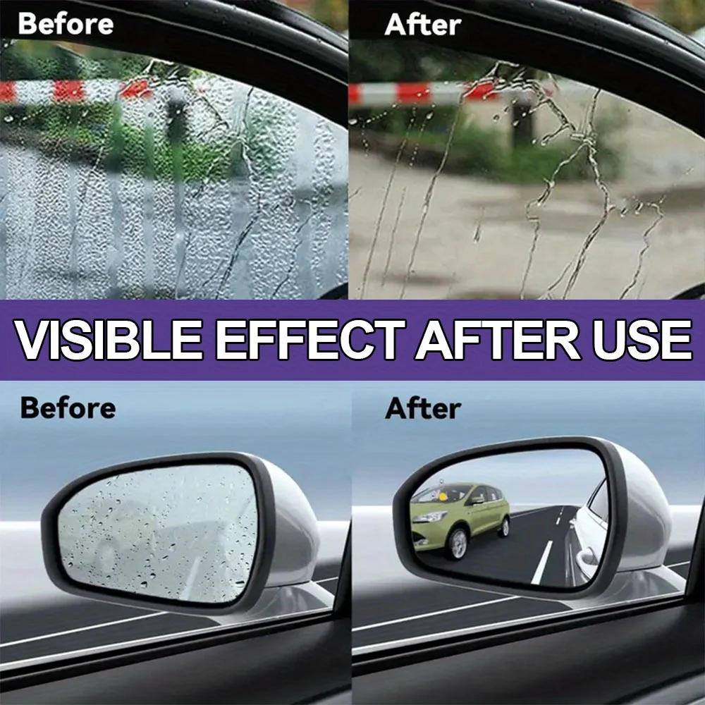 Farienne Anti-Fog Car Glass Spray - Universal Rain Repellent Treatment for Windshields, Windows & Mirrors, Water & Fog