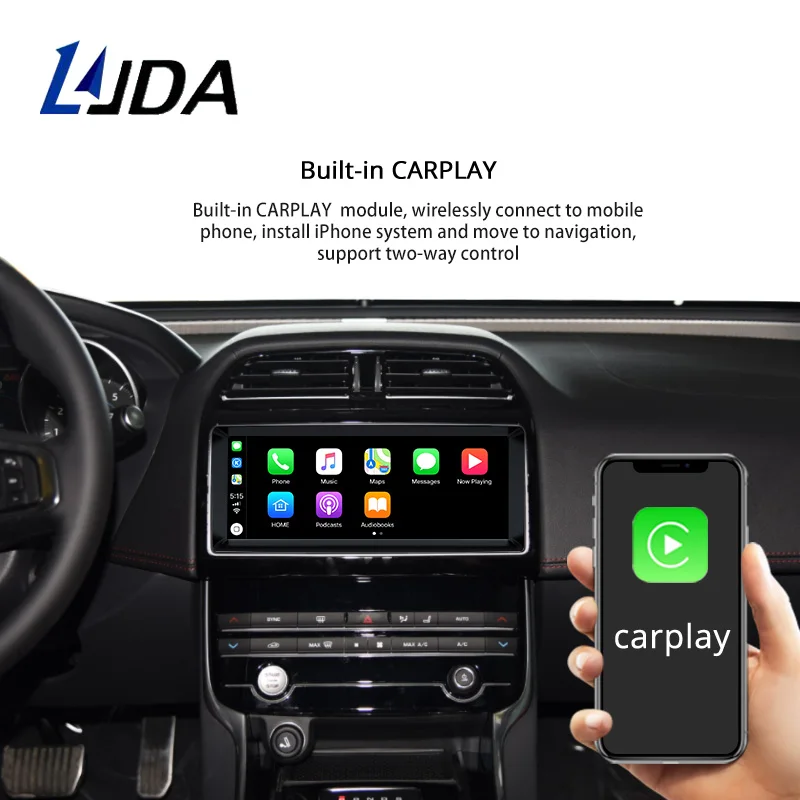 LJDA Android 13 Car Multimedia Player For Jaguar XE XEL F-PACE 2016 2017 2018 2019 Car Radio 10.25 GPS Stereo Carplay Auto DSP