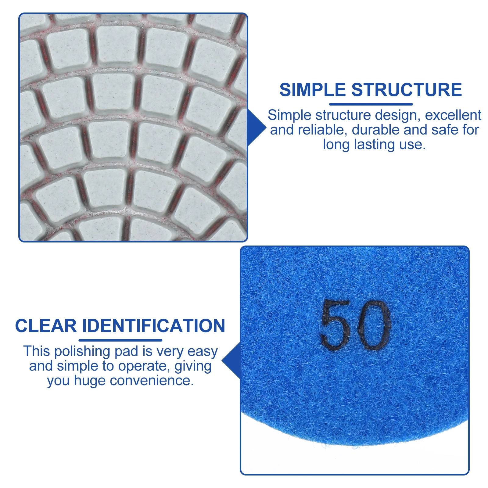 

1Set Diamond Resin Polishing Pads Stone Grinding Discs for Concrete Marble Terrazzo Ceramic Polish Pads