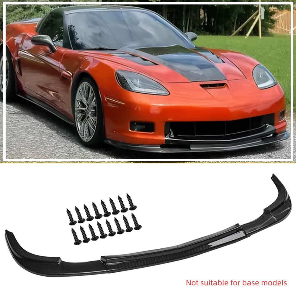 

For 06-13 Corvette C6 ZR1 Style Carbon Fiber Look Front Bumper Splitter Lip Kit