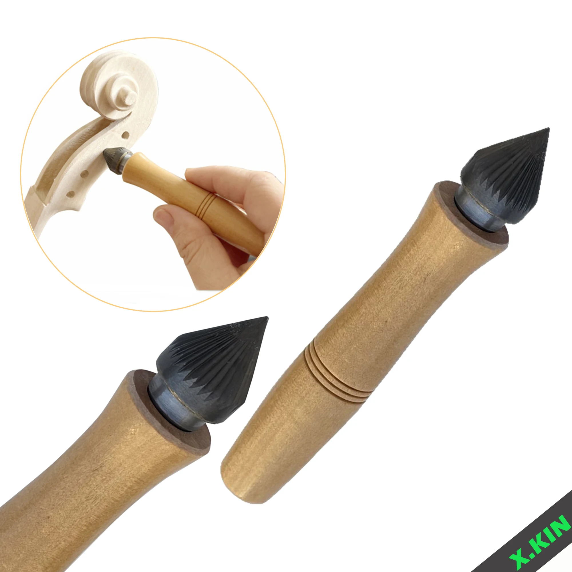 Cone File Hole Chamferer, Violin Peg Hole Reamer Edge Cleaner, Violin/Viola Maker Tools, Easy to Use ﻿