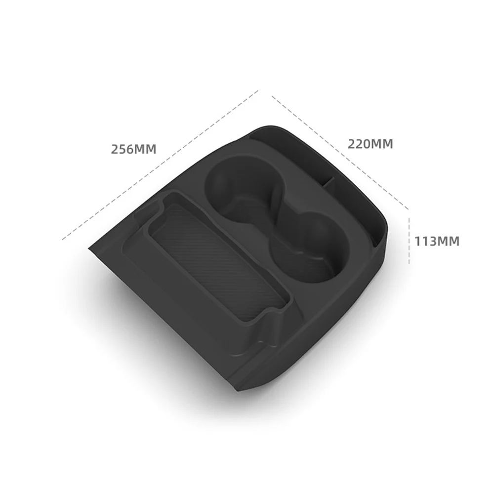 For Tesla Model Y Standard 2025+ Multifunctional Silicone Central Control Water Cup Holder Shock-Absorbing Tray Storage Box Case view 6