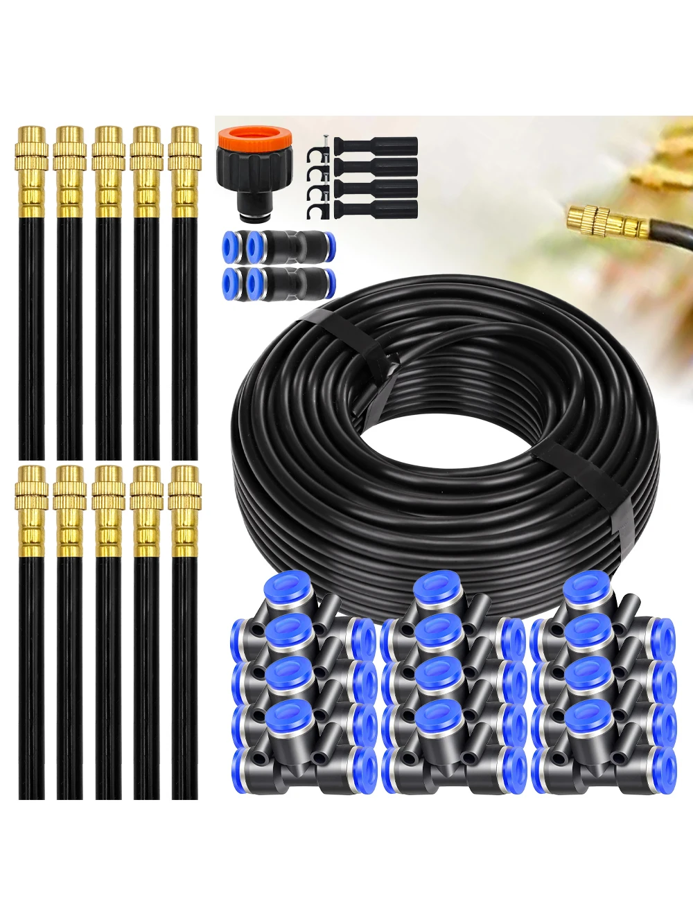 30M-5M DIY Gratis Buigen Universele Sproeier Kit 8mm Slang Patio Verneveling Koelsysteem voor tuin Plant Beslaan Watering Irrigatie - afbeelding 2
