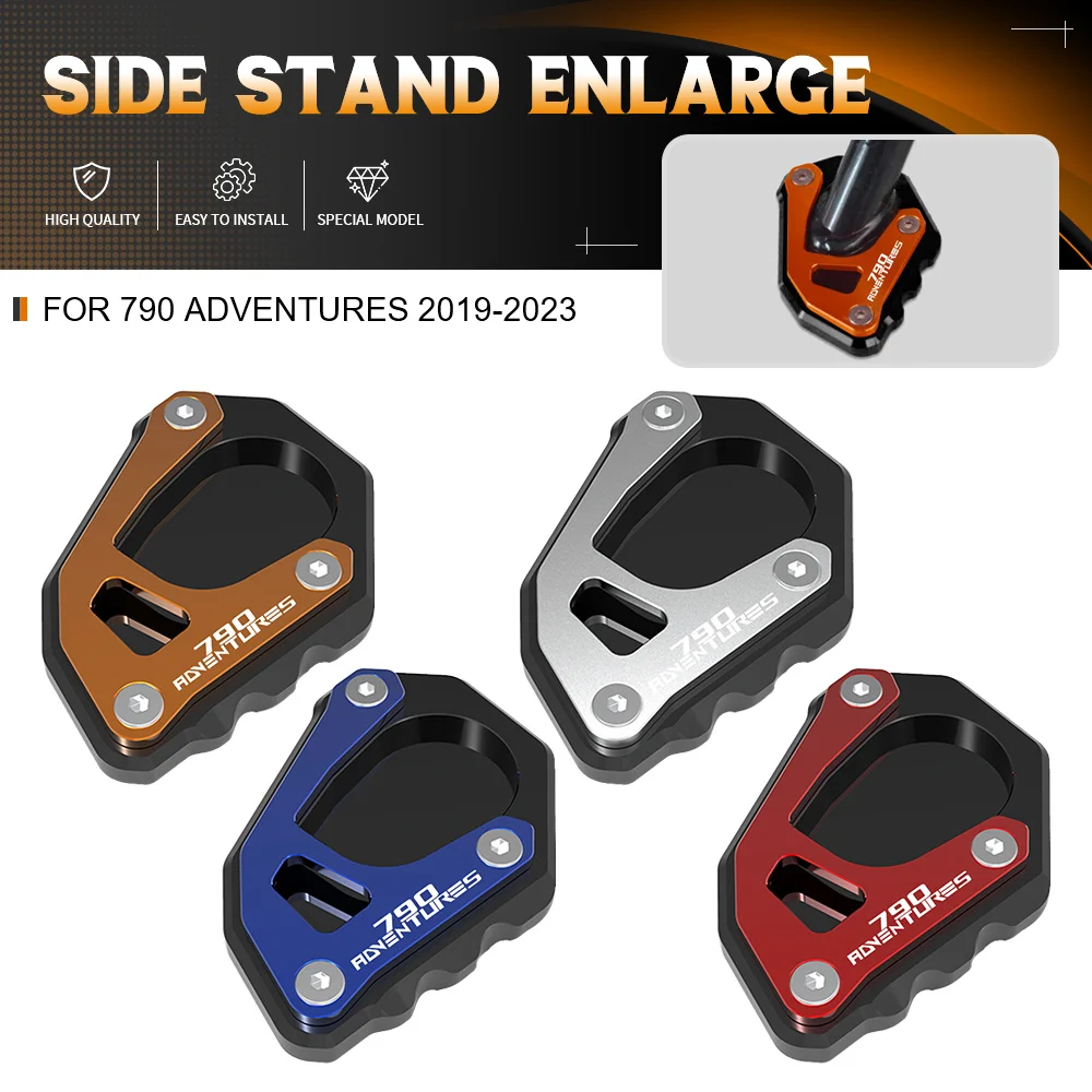 

CNC Side Stand Pad Plate Kickstand Enlarger Support Extension FOR 790 Adventure S 790Adventure S LC 2019 2020 2021 2022 2023